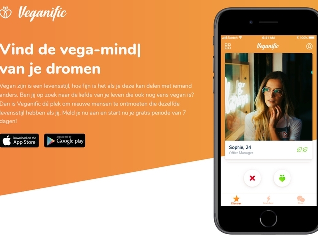 Datingapp Veganific volledig vernieuwd