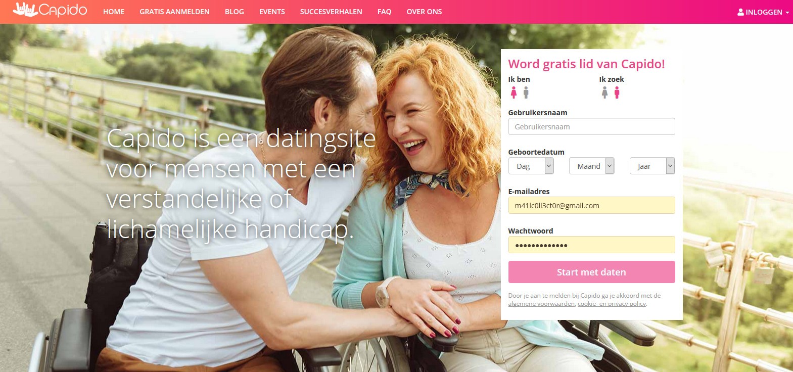 gratis datingsite voor mensen met een verstandelijke beperking molde nettdating